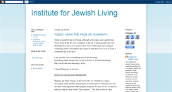 Desktop Screenshot of instituteforjewishliving.blogspot.com