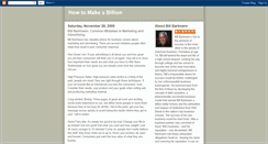 Desktop Screenshot of howtoloseabillionbillbartmann.blogspot.com