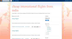 Desktop Screenshot of cheapinternationalflightsfromindia.blogspot.com