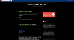 Desktop Screenshot of haitiquakerelief.blogspot.com