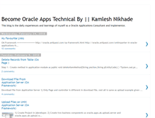 Tablet Screenshot of oracleappsexperience.blogspot.com