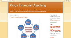 Desktop Screenshot of pinoyfinancialcoaching.blogspot.com