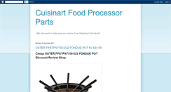 Desktop Screenshot of cuisinartfoodprocessorpart.blogspot.com