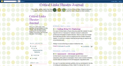 Desktop Screenshot of criticallinkstheatrejournal.blogspot.com