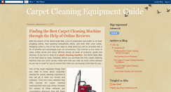 Desktop Screenshot of carpetcleaningequipmentinfo.blogspot.com