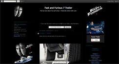 Desktop Screenshot of fast-and-furious-7-trailer.blogspot.com