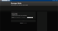 Desktop Screenshot of europe-girls.blogspot.com