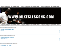 Tablet Screenshot of mikesvideodrumlessons.blogspot.com