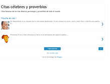Tablet Screenshot of citasclebresyproverbios.blogspot.com