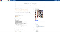 Desktop Screenshot of coralcarter.blogspot.com