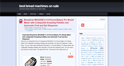 Desktop Screenshot of bestbreadmachinesonline.blogspot.com