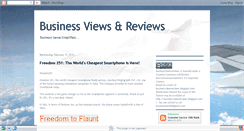 Desktop Screenshot of businessviewsreviews.blogspot.com