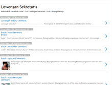 Tablet Screenshot of lowongan-sekretaris.blogspot.com