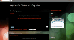 Desktop Screenshot of experimentefilmicesifotografice.blogspot.com