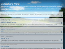 Tablet Screenshot of mssophiesworld.blogspot.com