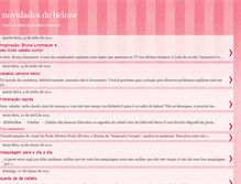 Tablet Screenshot of novidadesdebeleza.blogspot.com