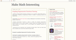 Desktop Screenshot of math-is-interesting.blogspot.com