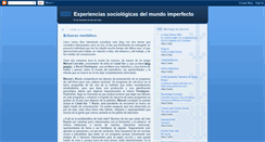 Desktop Screenshot of experienciassociologicasimperfectas.blogspot.com