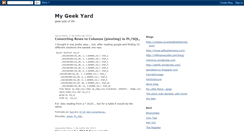 Desktop Screenshot of mygeekyard.blogspot.com
