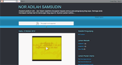 Desktop Screenshot of noradilahsamsudin.blogspot.com