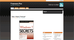 Desktop Screenshot of freeware-plus.blogspot.com