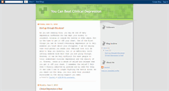 Desktop Screenshot of clinicaldepressionisreal.blogspot.com