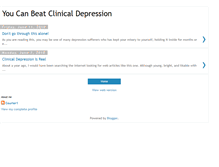 Tablet Screenshot of clinicaldepressionisreal.blogspot.com