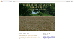 Desktop Screenshot of desktopgenealogistunplugged.blogspot.com