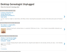 Tablet Screenshot of desktopgenealogistunplugged.blogspot.com