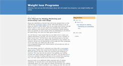 Desktop Screenshot of dietandweightlossprograms.blogspot.com