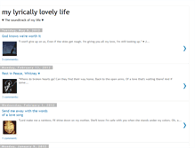 Tablet Screenshot of lyricallylovelylife.blogspot.com