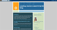 Desktop Screenshot of morrisedm310fall08.blogspot.com