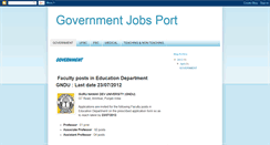 Desktop Screenshot of govtjobport.blogspot.com