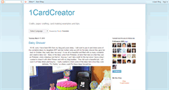 Desktop Screenshot of 1cardcreator.blogspot.com