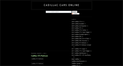 Desktop Screenshot of cadillac-cars-online.blogspot.com