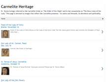 Tablet Screenshot of carmeliteheritage.blogspot.com