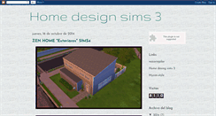 Desktop Screenshot of homedesingsims3.blogspot.com