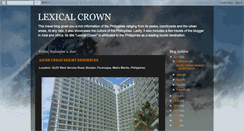 Desktop Screenshot of lexicalcrown.blogspot.com