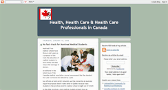 Desktop Screenshot of healthcare-professionals-canada.blogspot.com