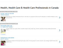 Tablet Screenshot of healthcare-professionals-canada.blogspot.com