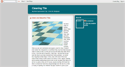 Desktop Screenshot of cleaningtile.blogspot.com