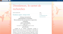 Desktop Screenshot of dissidenceslecarnet.blogspot.com