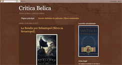 Desktop Screenshot of criticabelica.blogspot.com