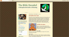 Desktop Screenshot of bibledecoded.blogspot.com
