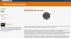 Desktop Screenshot of myinsurancemaster1.blogspot.com