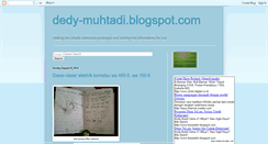 Desktop Screenshot of dedy-muhtadi.blogspot.com