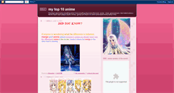 Desktop Screenshot of mytop10anime.blogspot.com