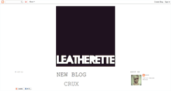 Desktop Screenshot of leatheretteblog.blogspot.com