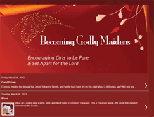 Tablet Screenshot of becominggodlymaidens.blogspot.com