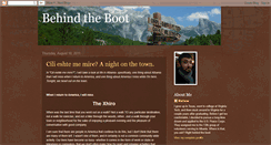 Desktop Screenshot of behindtheboot.blogspot.com